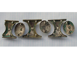 Серебряные сегменты шляхетского пояса, вид изнутри