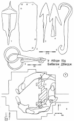 Следы вторжения авар на славянском поселении. Хотомель, углистая прослойка и ниже нее