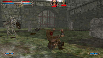 Акробатические упражнения со скелетами Severance: Blade of Darkness