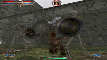 Акробатические упражнения со скелетами Severance: Blade of Darkness