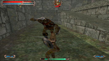 В момент нанесения удара изза щита противник уязвим, вы кстати - тоже. Severance: Blade of Darkness