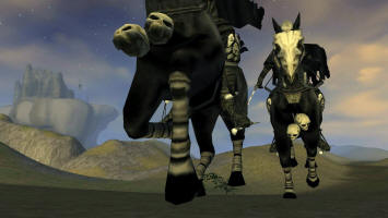 Убранство коней черных всадников