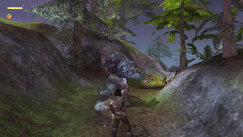 Один троль решил напасть на Арагорна, на заднем плане мы види как летают полурослики