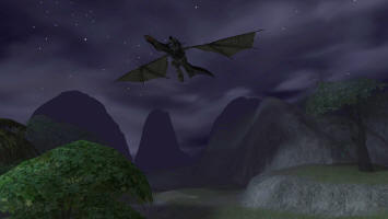 Назгул в ночи. Летит с добычей в лапах