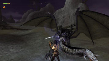 Для победы над назгулом, оседлавшем крылатую тварь, вовсе не обязательно бить самого назгула, но если бить тварь по голове можно получть отрыжку