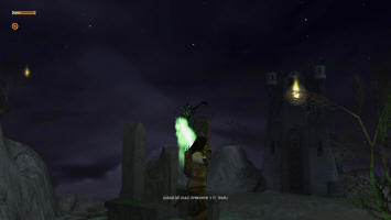 Выгоная позиция для стрельбы по крылатому назгулу - развалины часовни с чем-то вроде трона на вершине