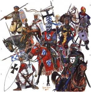 Реконструкция возможной экипировки войск ливонского ордена, дерптского епископата и их союзников на время битвы при Чудском озере