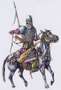 Графическая реконструкция воина из погребения