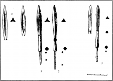 Ланцетовидные наконечники стрел из раскопок Гнёздова