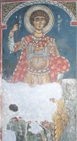 Св. Георгий, XII в., фреска церкви Панагии Форвиотиссы, Асину, Никитари, Кипр.