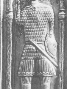 св. Георгий из Чихареши в двухзаклепочном доспехе