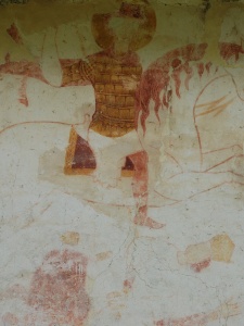 св. Георгий в ламелляре с прямоугольными пластинами на фасаде церкви в Адиши