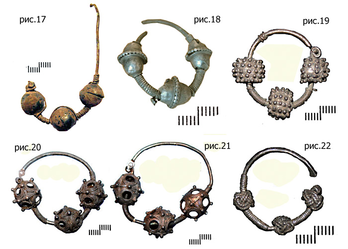 Бусинные височные кольца древних славян.
