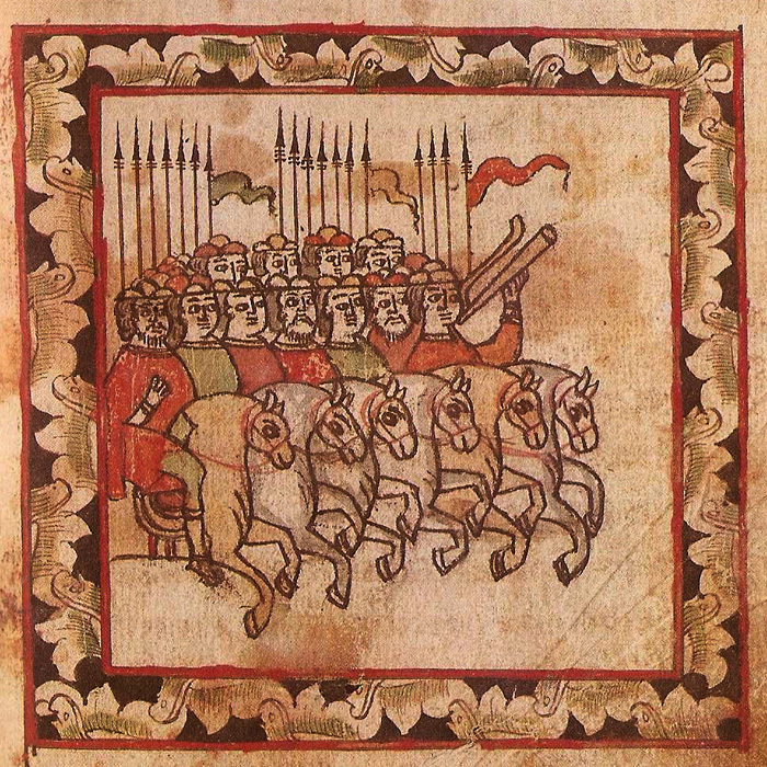 1. Сказание, Л.43. «Князь великий Дмитрей Ивановичь и все воиско выеха на поле, сынове же руския наступиша поля каломенская у суда Панфильева».