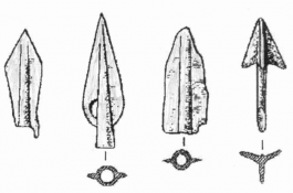 Бронзовые наконечники стрел