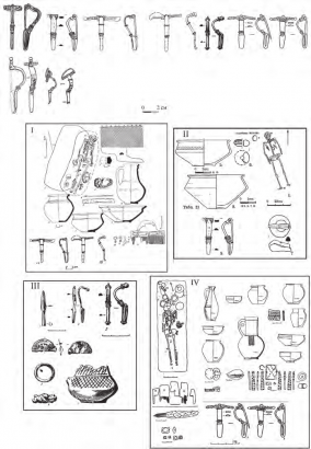 Фибулы и комплексы с фасетированными фибулами с зерненой кольцевой гарнитурой, близкие к A.167
