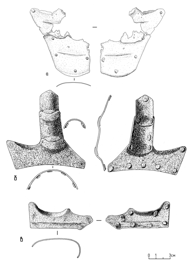 Пластины латной перчатки, защищающие основание большого пальца