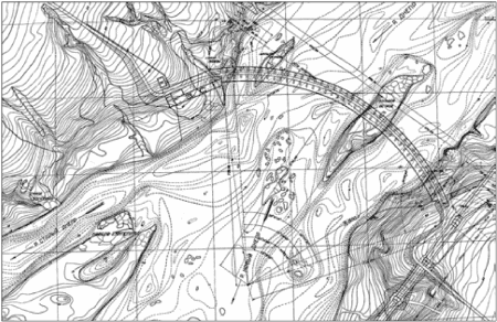 План сооружений полотины Днепрогэса, 1924 г.