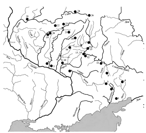 Карта распространения случайных находок